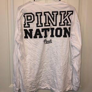 VS PINK NATION LONG SLEEVE TEE